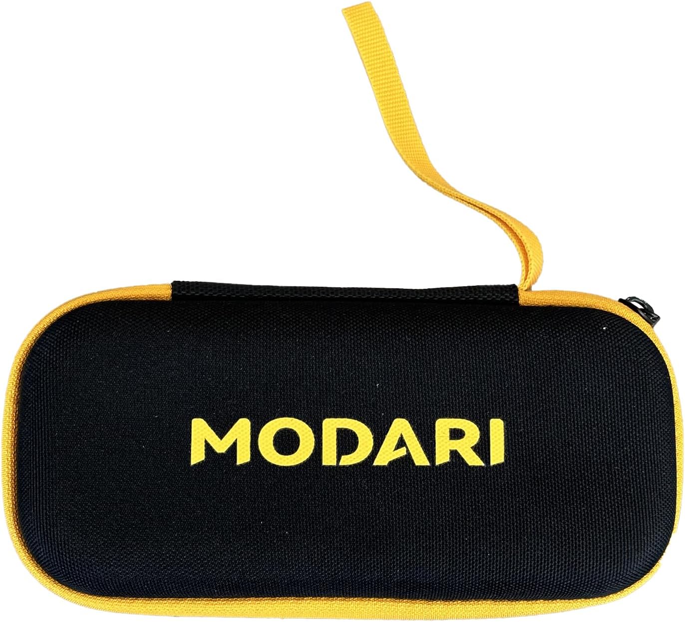 MODARI Portable Tire Inflator Storage Bag - Durable Black Carrying Case with Yellow Trim and Handle, Perfect for Travel and Storage