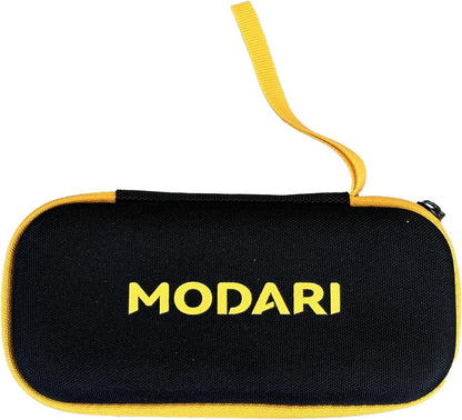 MODARI Portable Tire Inflator Storage Bag - Durable Black Carrying Case with Yellow Trim and Handle, Perfect for Travel and Storage